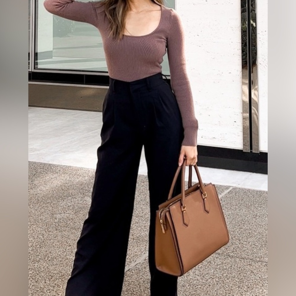 Abercrombie & Fitch Ribbed Brown Top